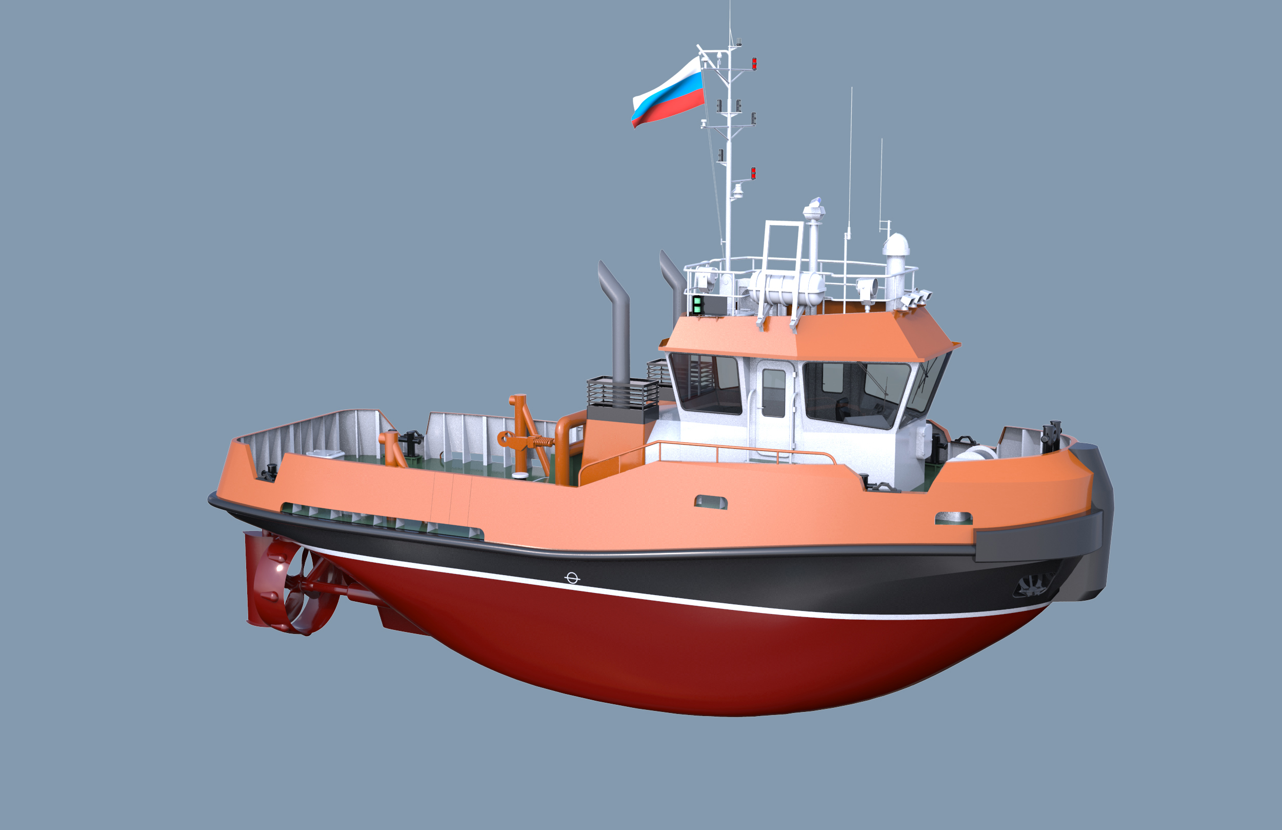 双机普通拖轮3d打印